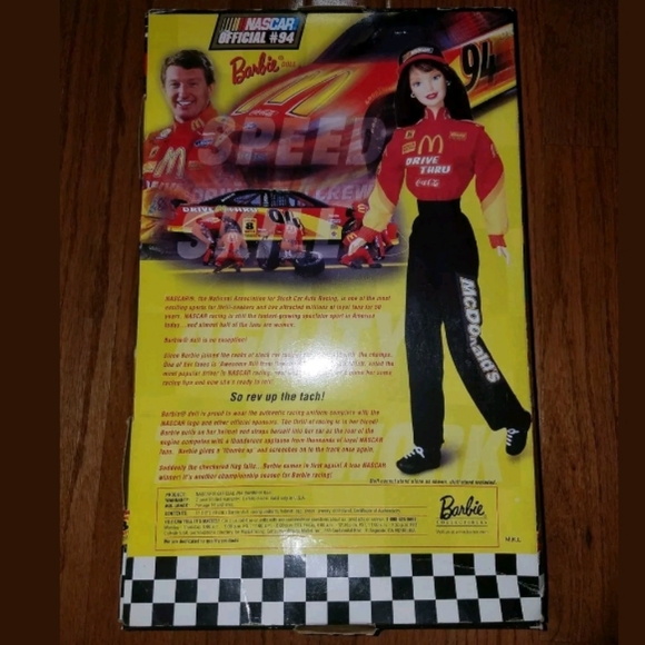 Nascar Official #94 Barbie Collector Edition Mc Do - Picture 3 of 8